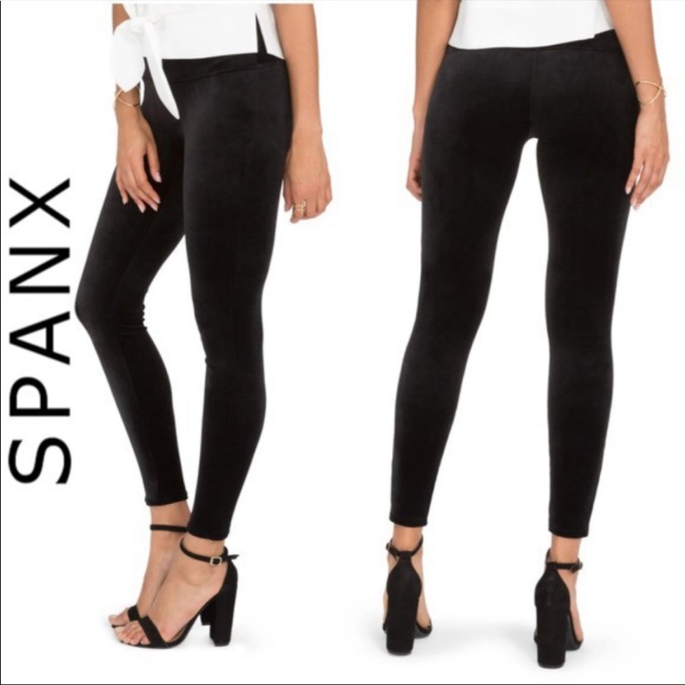 SPANX Black Velvet Leggings
